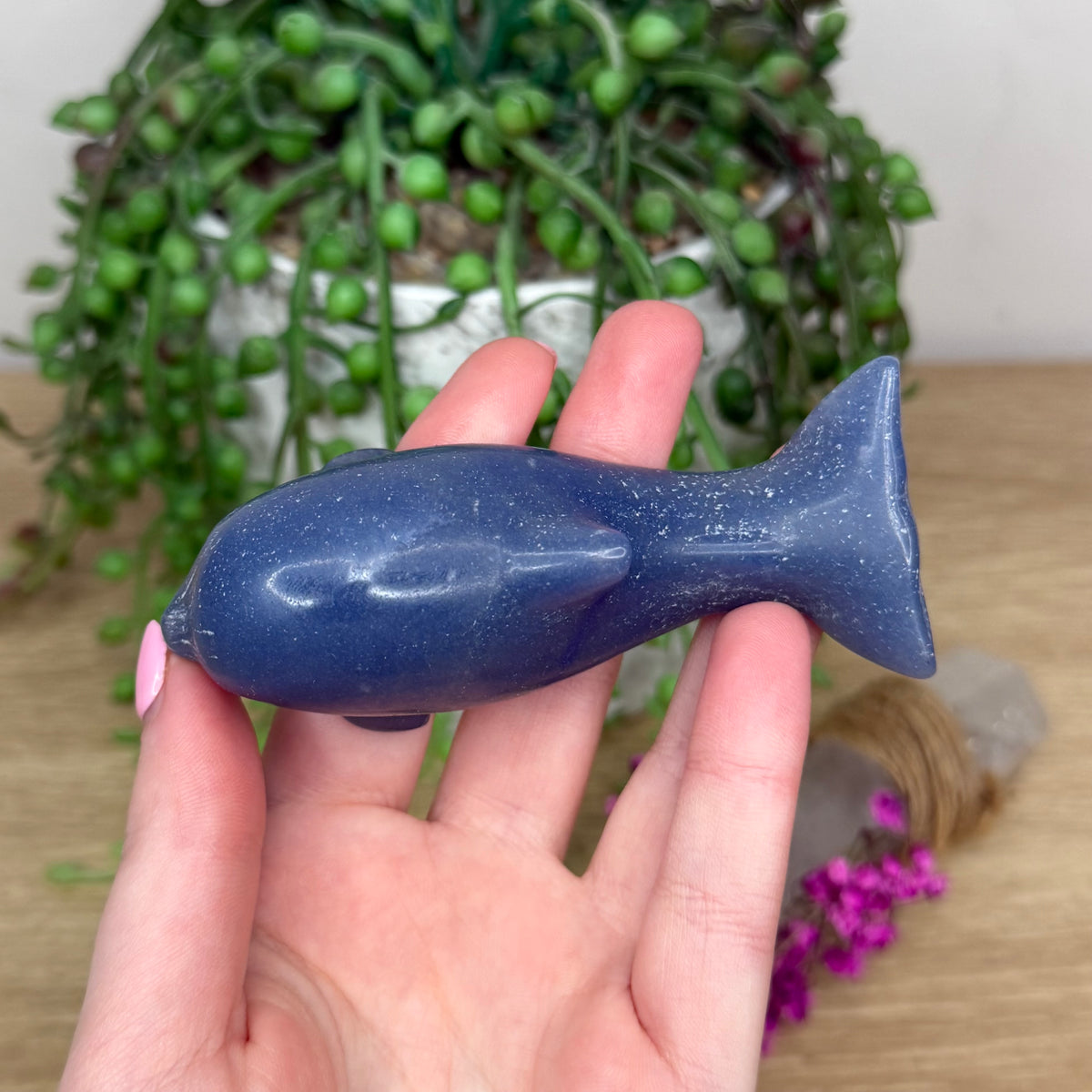 Blue Aventurine Dolphin (685A)
