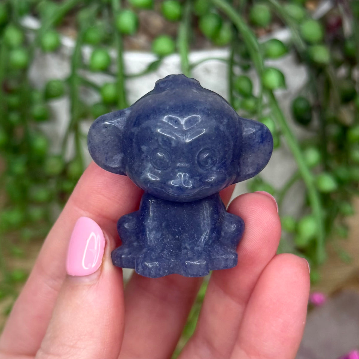 Blue Aventurine Monkey (698A)