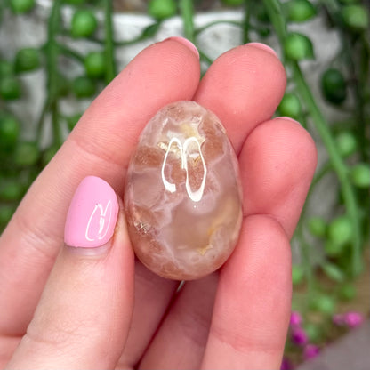 Pink Amethyst / Flower Agate Mini Egg 3