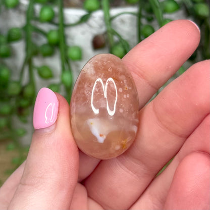 Pink Amethyst / Flower Agate Mini Egg 3
