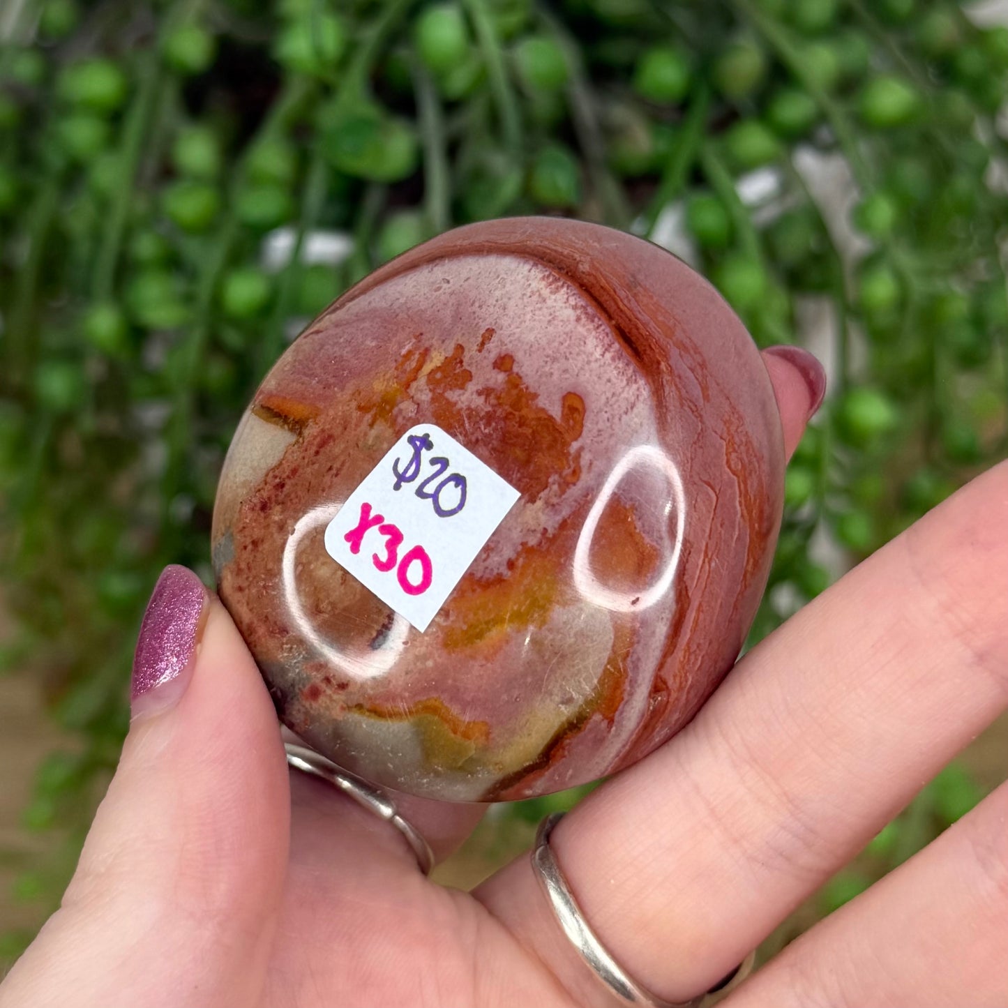 Polychrome Jasper Palm Stone (X30)