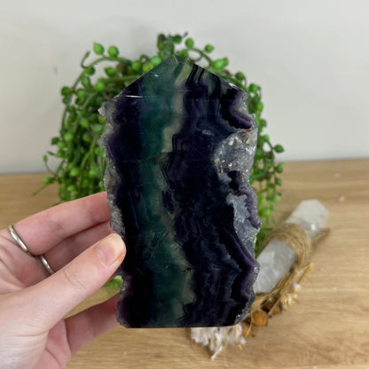 Rainbow Fluorite Slab Tower (Q416)