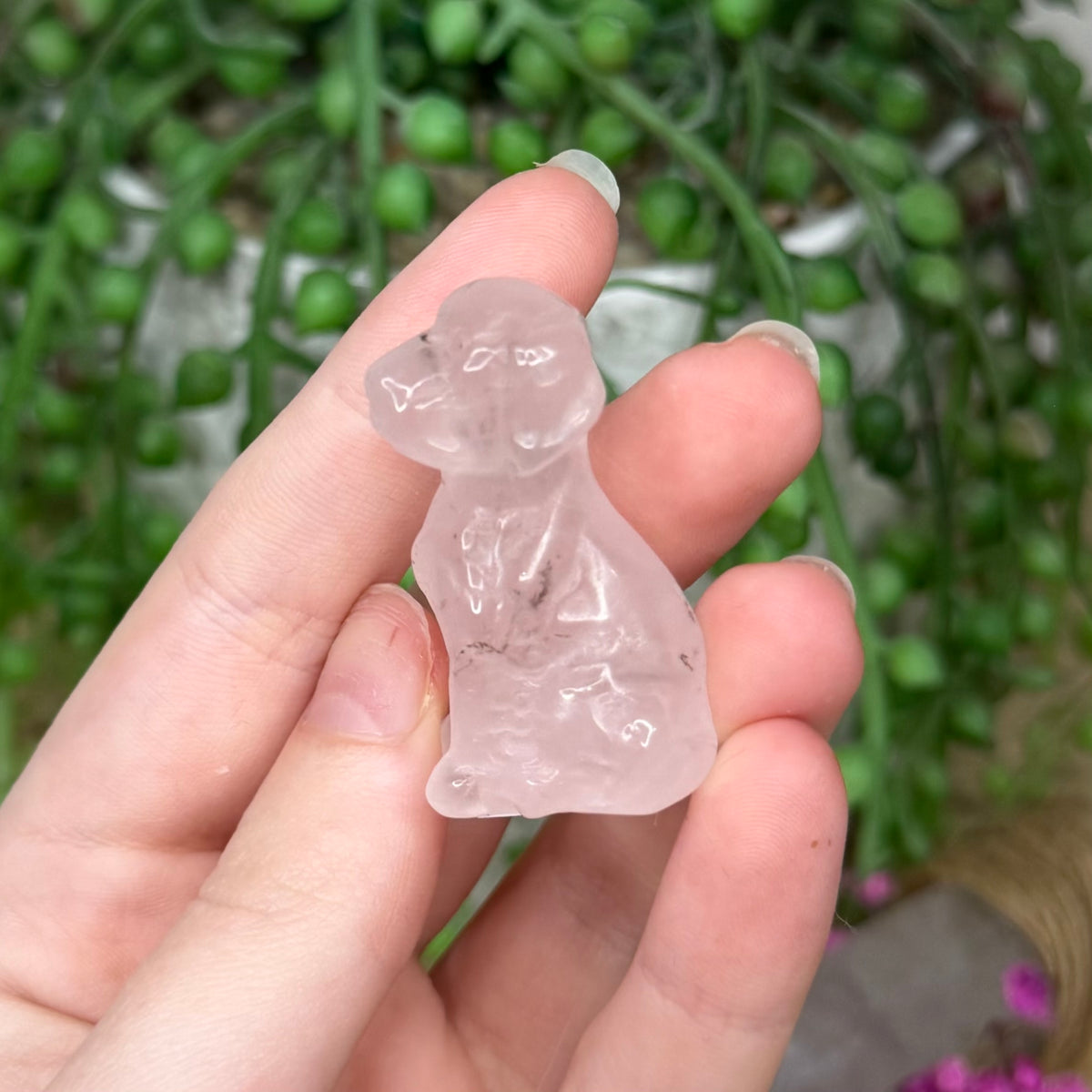 Rose Quartz Dog (783A)