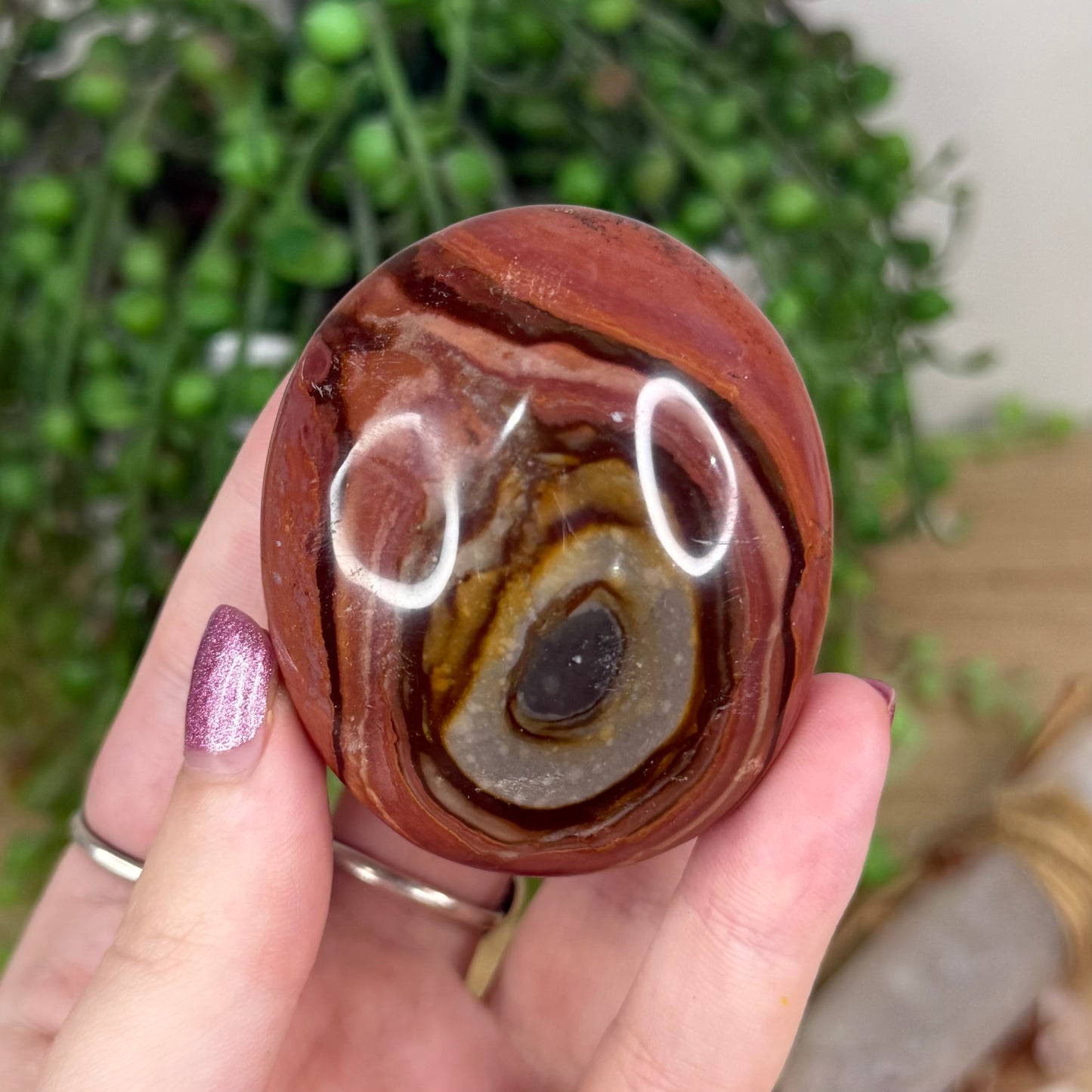 Polychrome Jasper Palm Stone (X32)