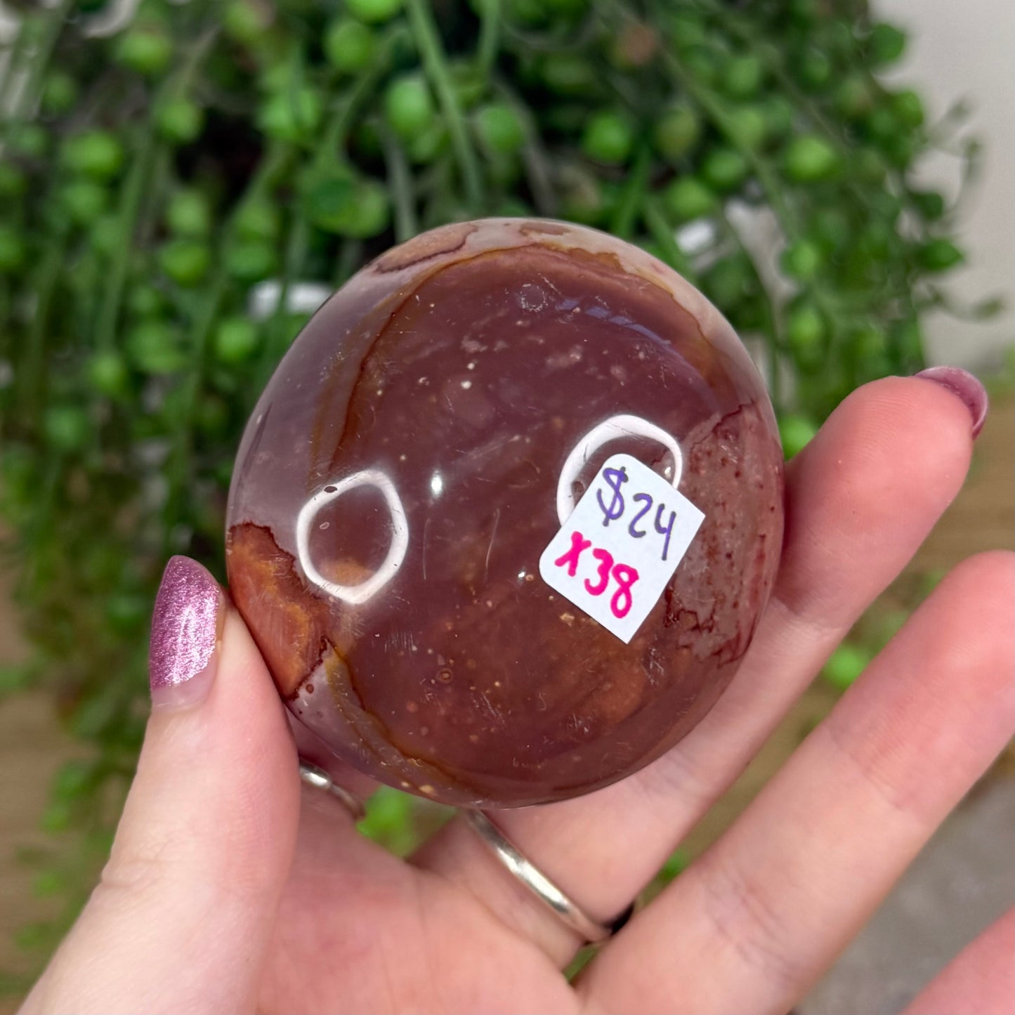 Polychrome Jasper Palm Stone (X38)