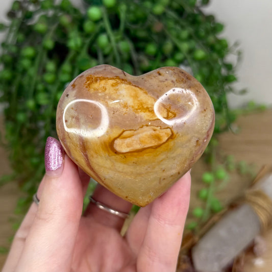 Polychrome Jasper Heart (X40)
