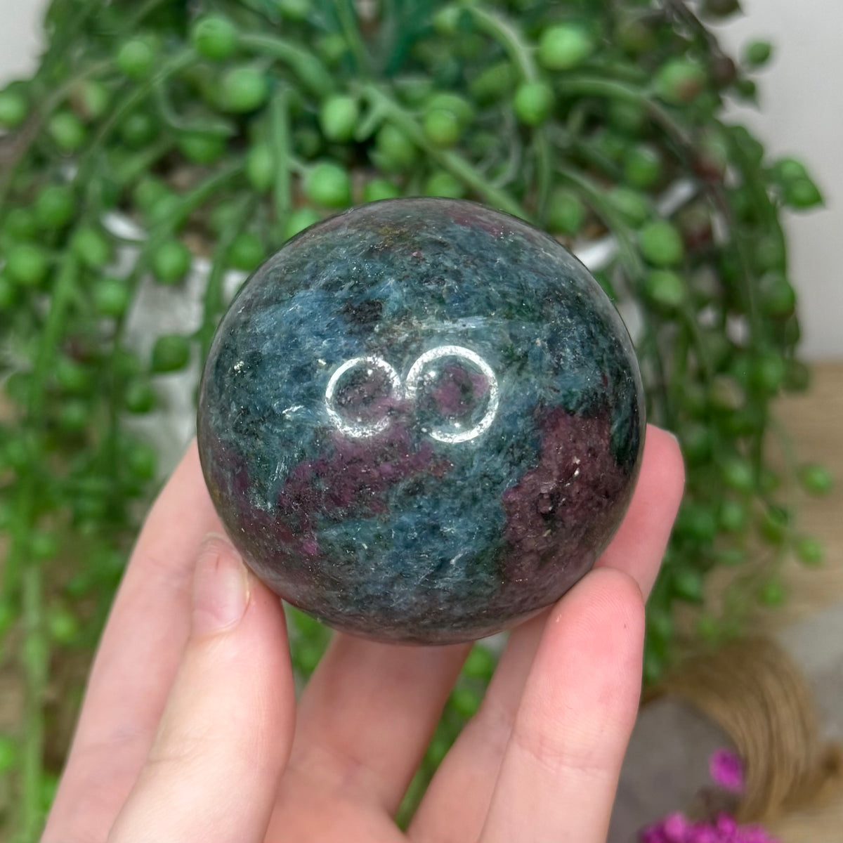 Ruby In Kyanite Sphere (776A)