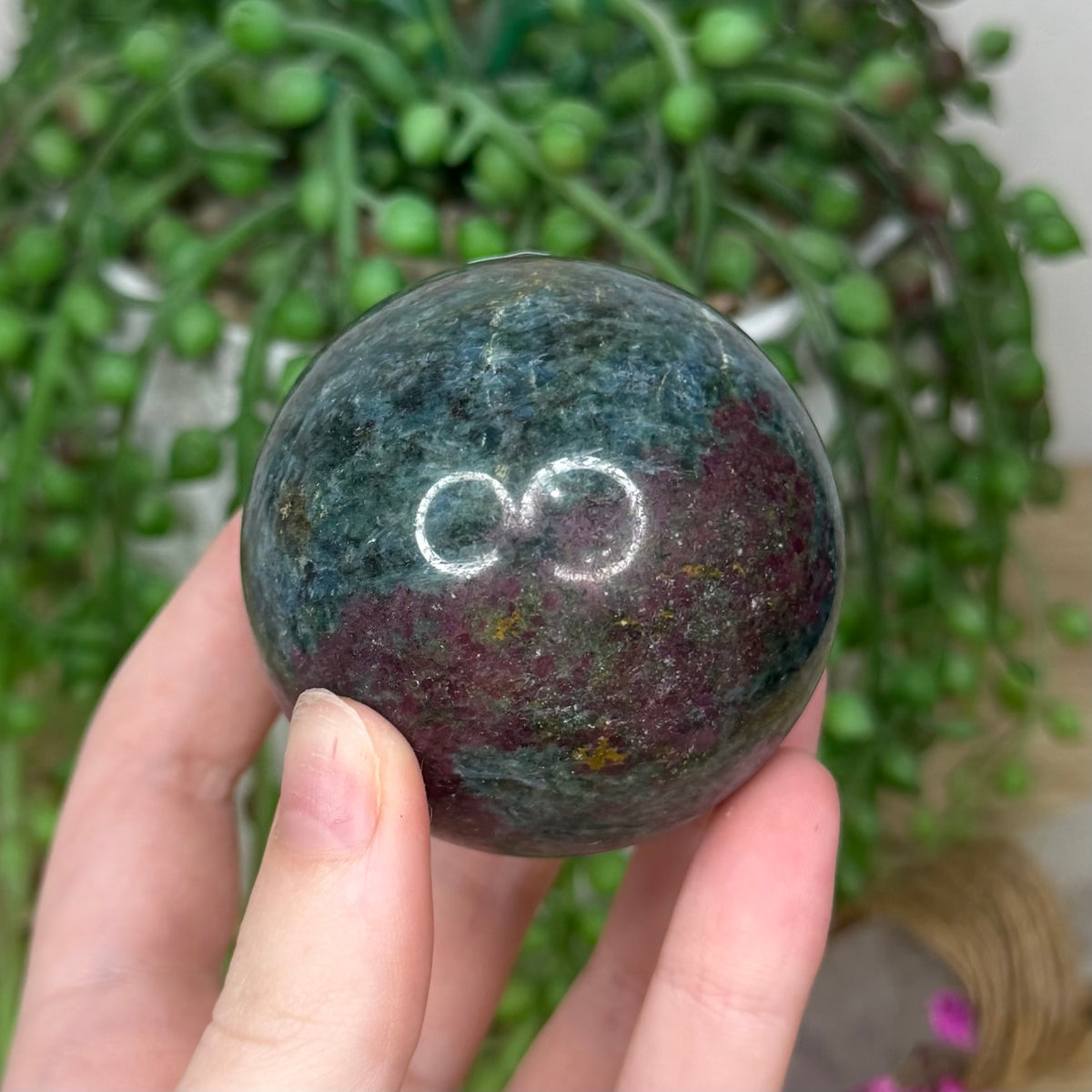 Ruby In Kyanite Sphere (776A)
