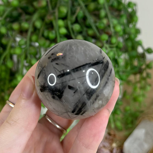 Tourmaline In Quartz Sphere (Q767)