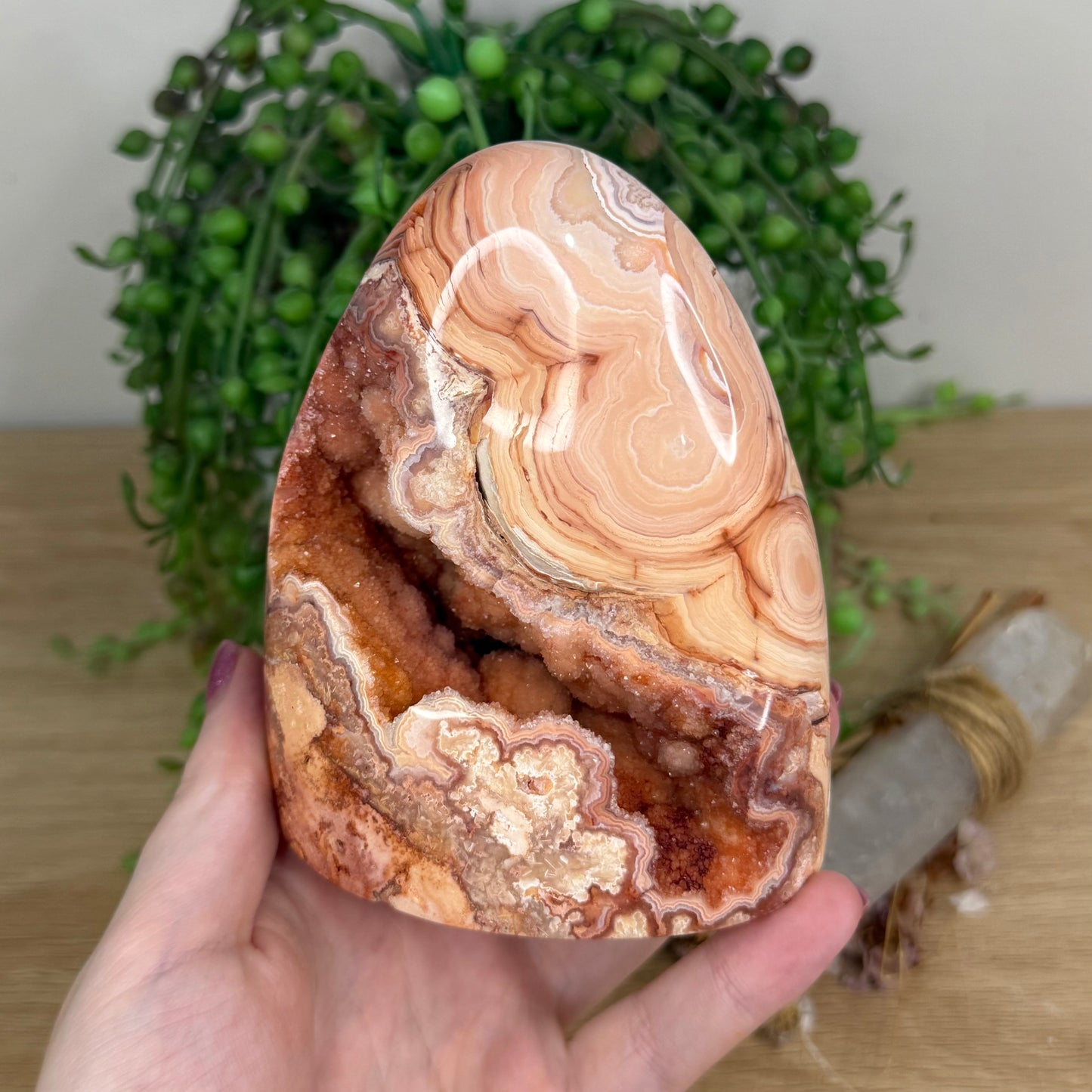 Pink Crazy Lace Agate Arch Free Form (X83)