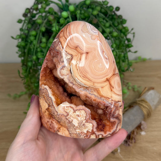 Pink Crazy Lace Agate Arch Free Form (X83)