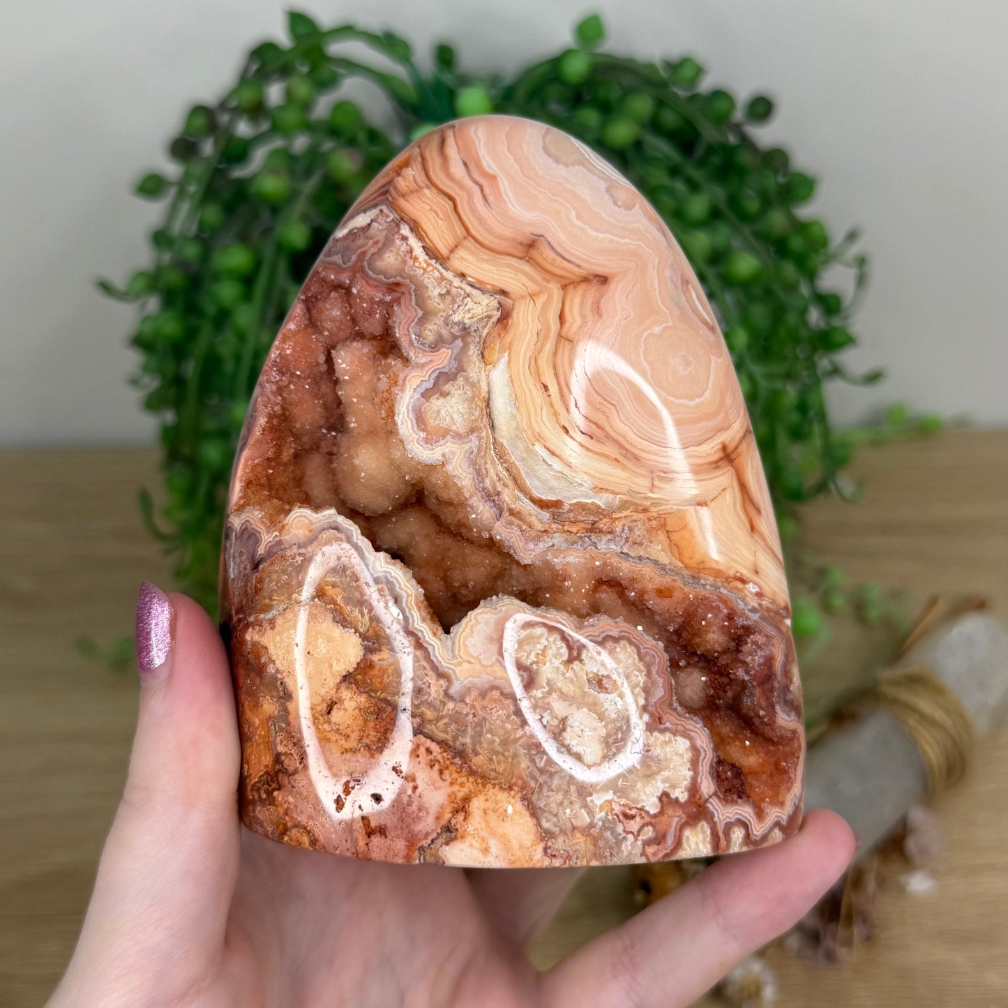 Pink Crazy Lace Agate Arch Free Form (X83)