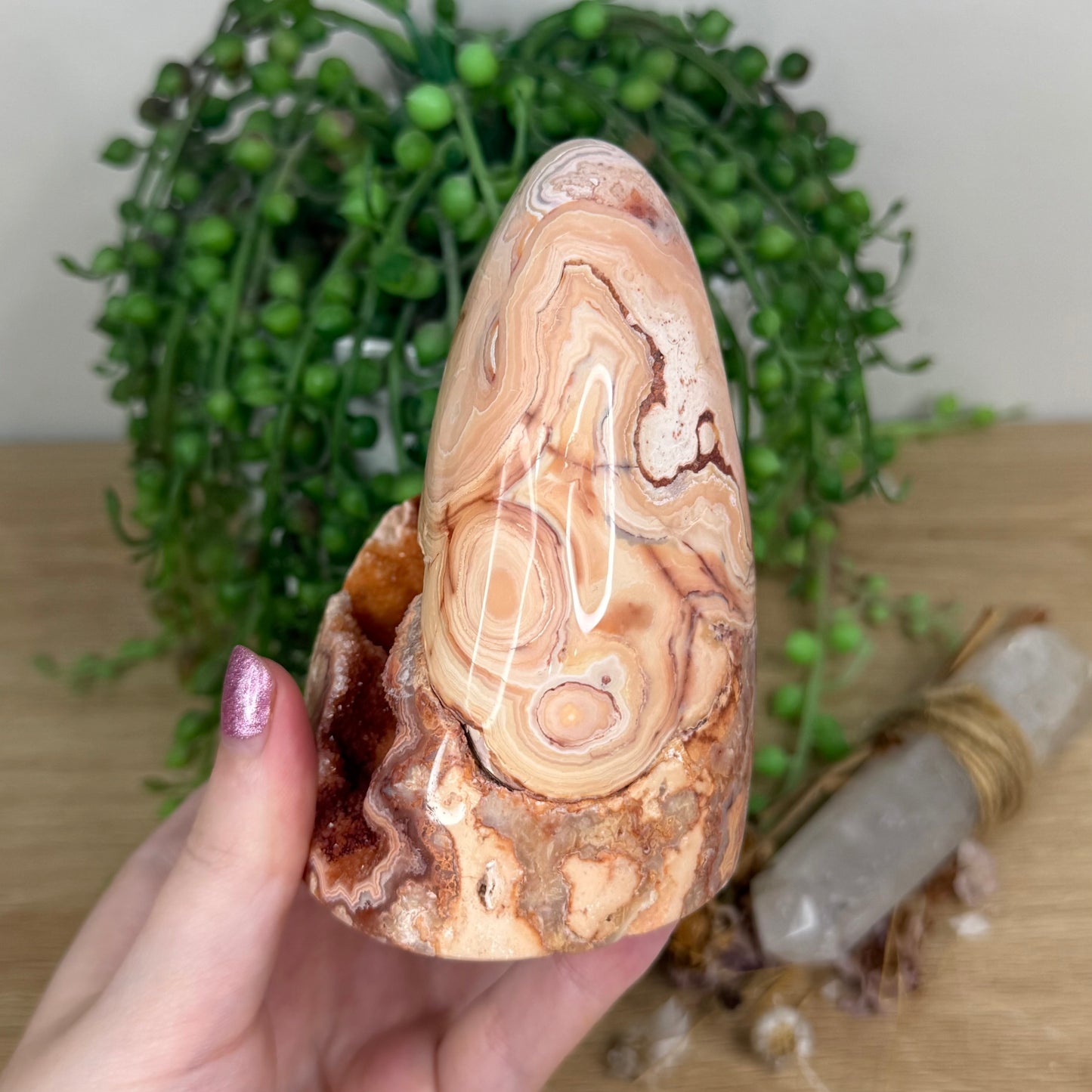 Pink Crazy Lace Agate Arch Free Form (X83)
