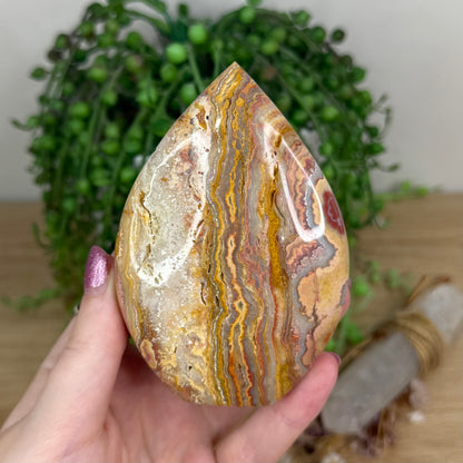 Pink Crazy Lace Agate Arch Free Form (X18)