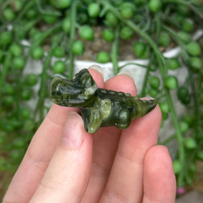 Green Jade Mini Crocodile