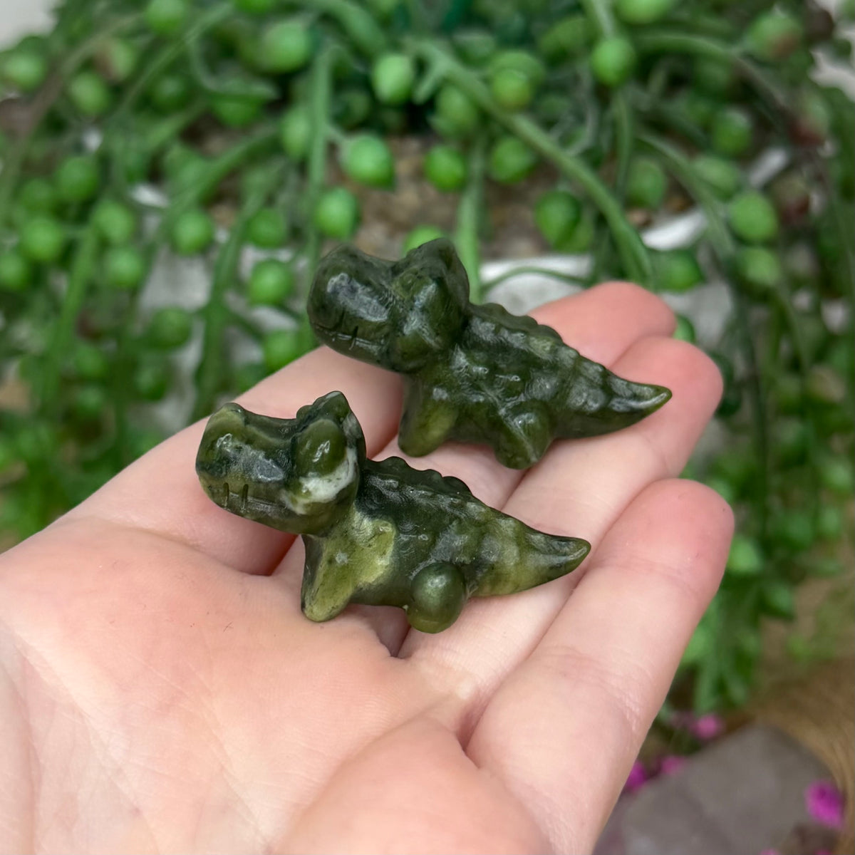 Green Jade Mini Crocodile
