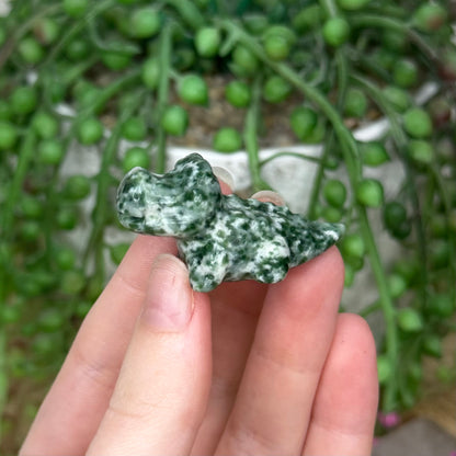 Green Spot Jasper Mini Crocodile