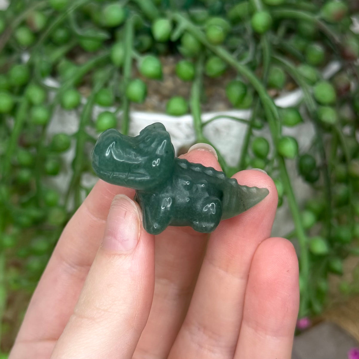 Green Aventurine Mini Crocodile