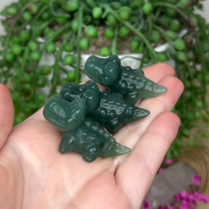 Green Aventurine Mini Crocodile