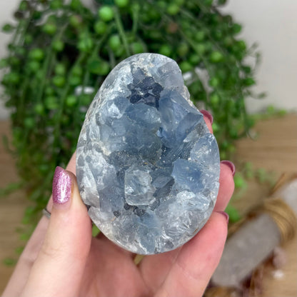 Blue Celestite Cluster Egg (X14)