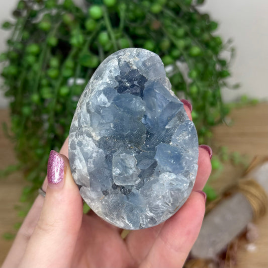 Blue Celestite Cluster Egg (X14)