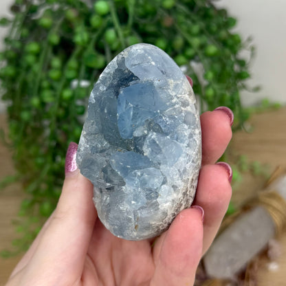 Blue Celestite Cluster Egg (X14)