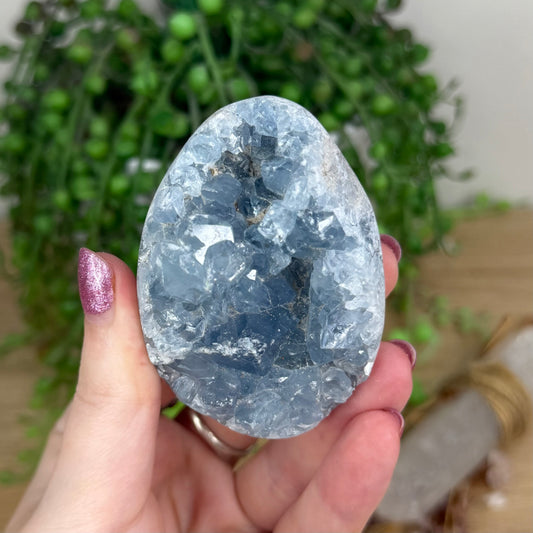Blue Celestite Cluster Egg (X9)