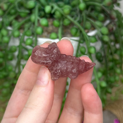 Strawberry Quartz Mini Crocodile