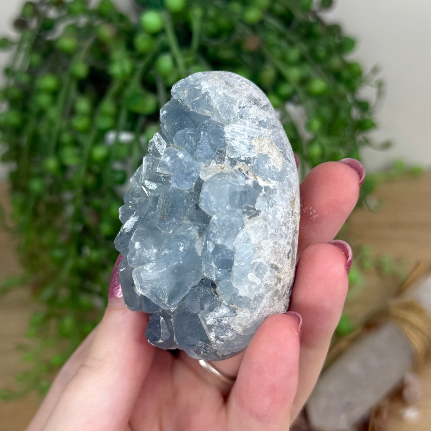 Blue Celestite Cluster Egg (X10)