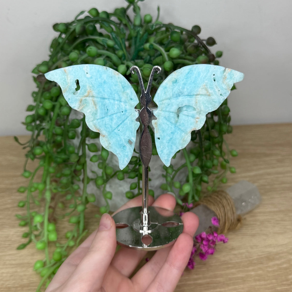Hemimorphite Butterfly Wings On Stand (886A)