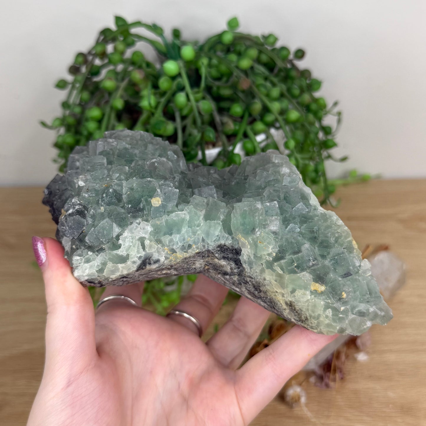 Cubic Green Fluorite Cluster (W990)