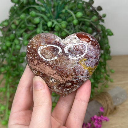 Crazy Lace Agate Heart (817A)