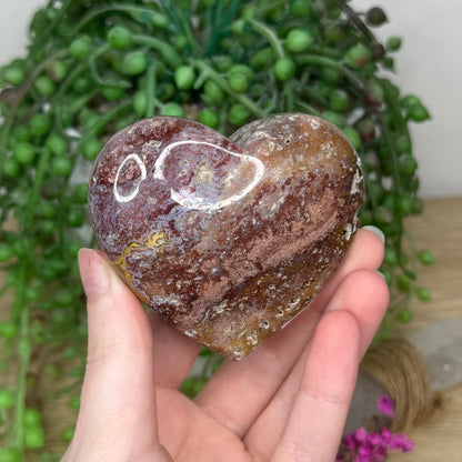 Crazy Lace Agate Heart (817A)