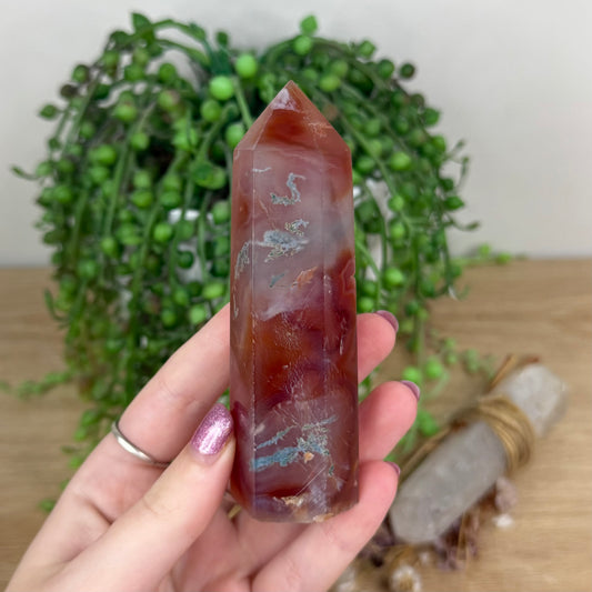Carnelian / Moss Agate Point (U582)
