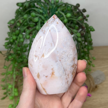 Pink Plume Agate Arch Free Form (819A)