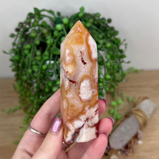 Carnelian / Flower Agate Point (W581)