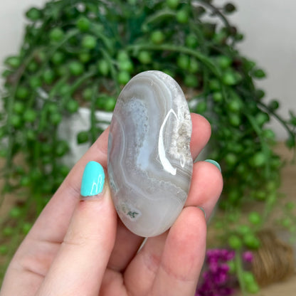 Moss Agate Palm Stone (183B)