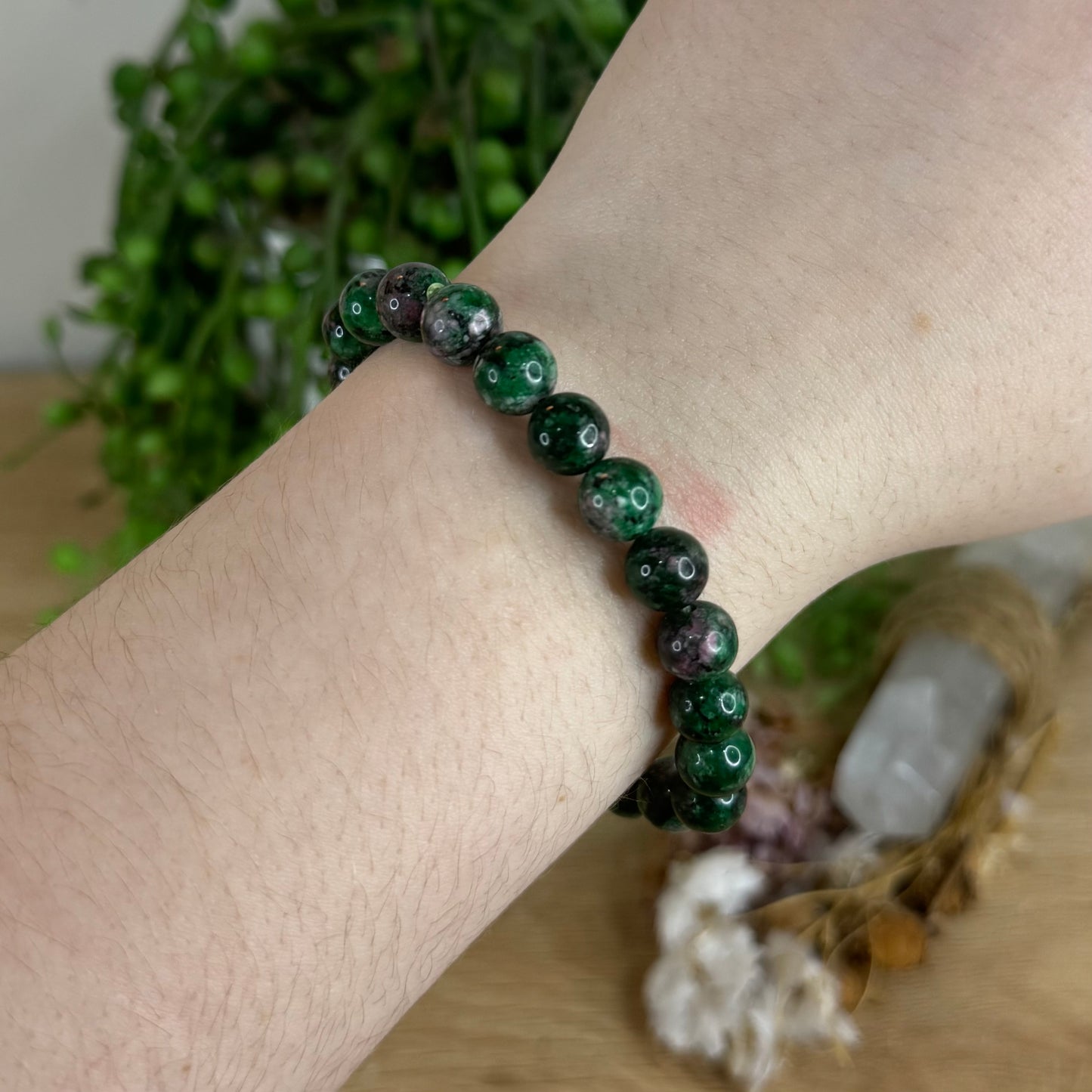 Ruby In Zoisite Bracelet (Q301) (Q299) (Q302)