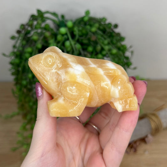 Yellow Calcite Frog (W595)