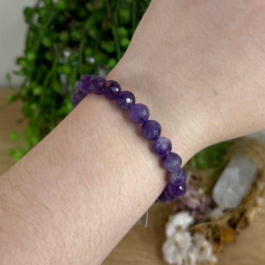 Amethyst Faceted Bracelet (Q536) (Q537) (Q538)