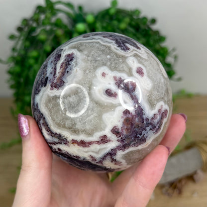Purple Fluorite / Sphalerite Sphere (X3)