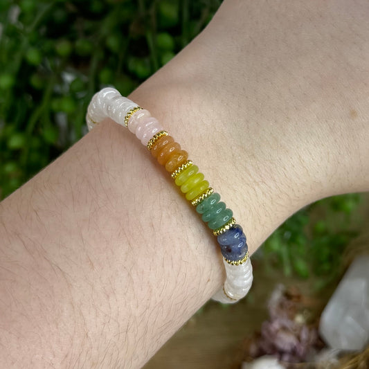 Mixed Stone / Rose Quartz Bracelet (Q469) (Q468)