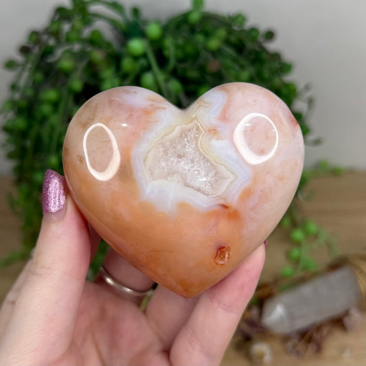 Pink Carnelian Heart (W246)