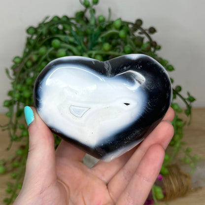 Orca Agate Heart (944A)