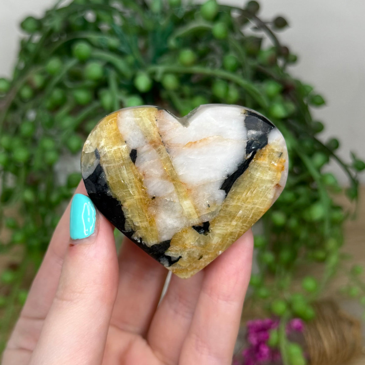 Golden Tourmaline Heart (13B)