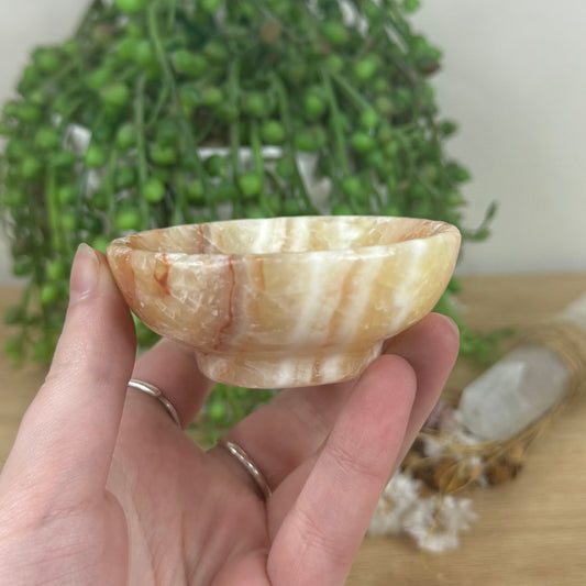 Orange Calcite Bowl (M515)