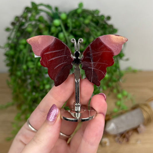 Mookaite Butterfly Wings On Stand (W230)