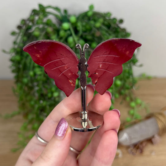 Mookaite Butterfly Wings On Stand (W233)