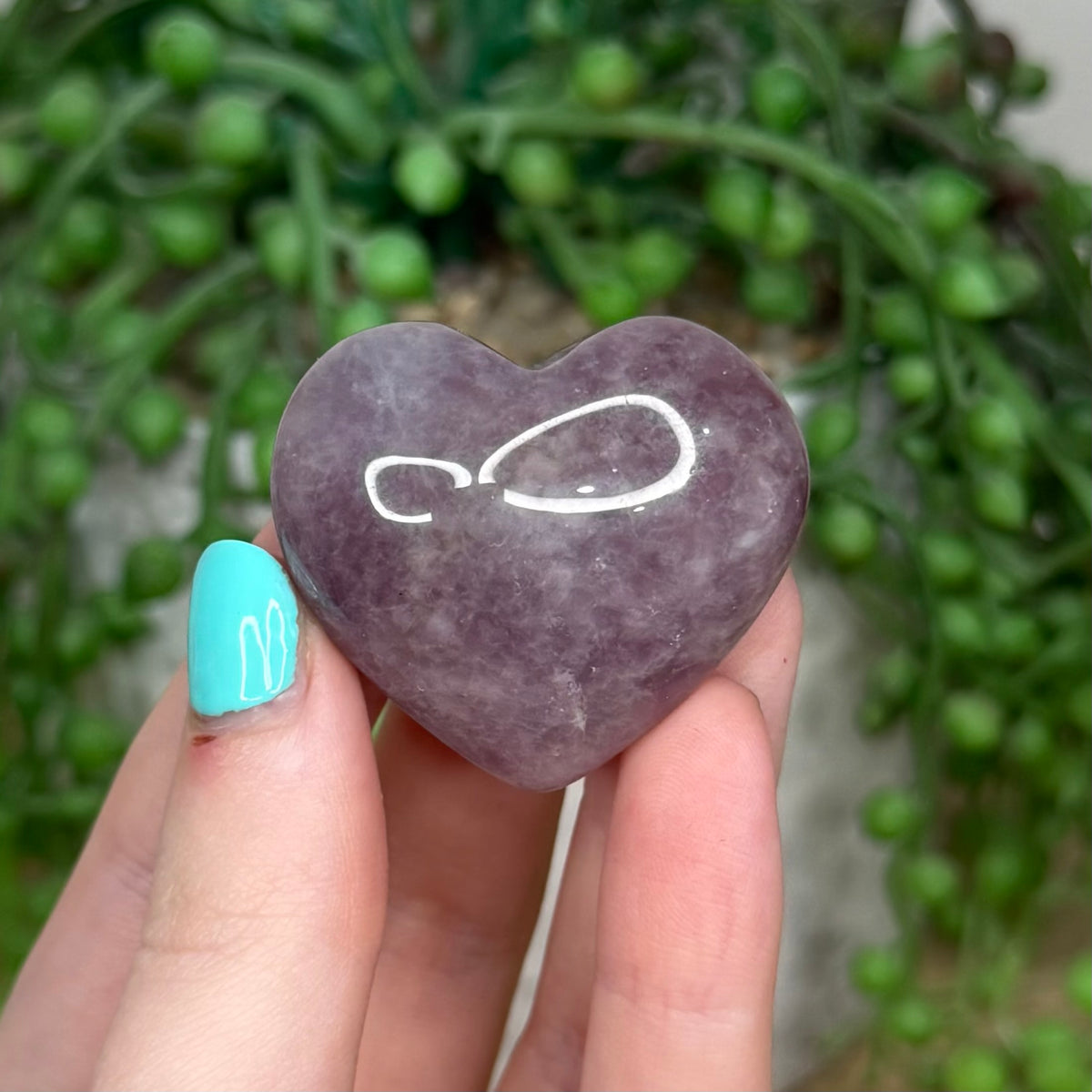 Lavender Rose Quartz Heart (85B)