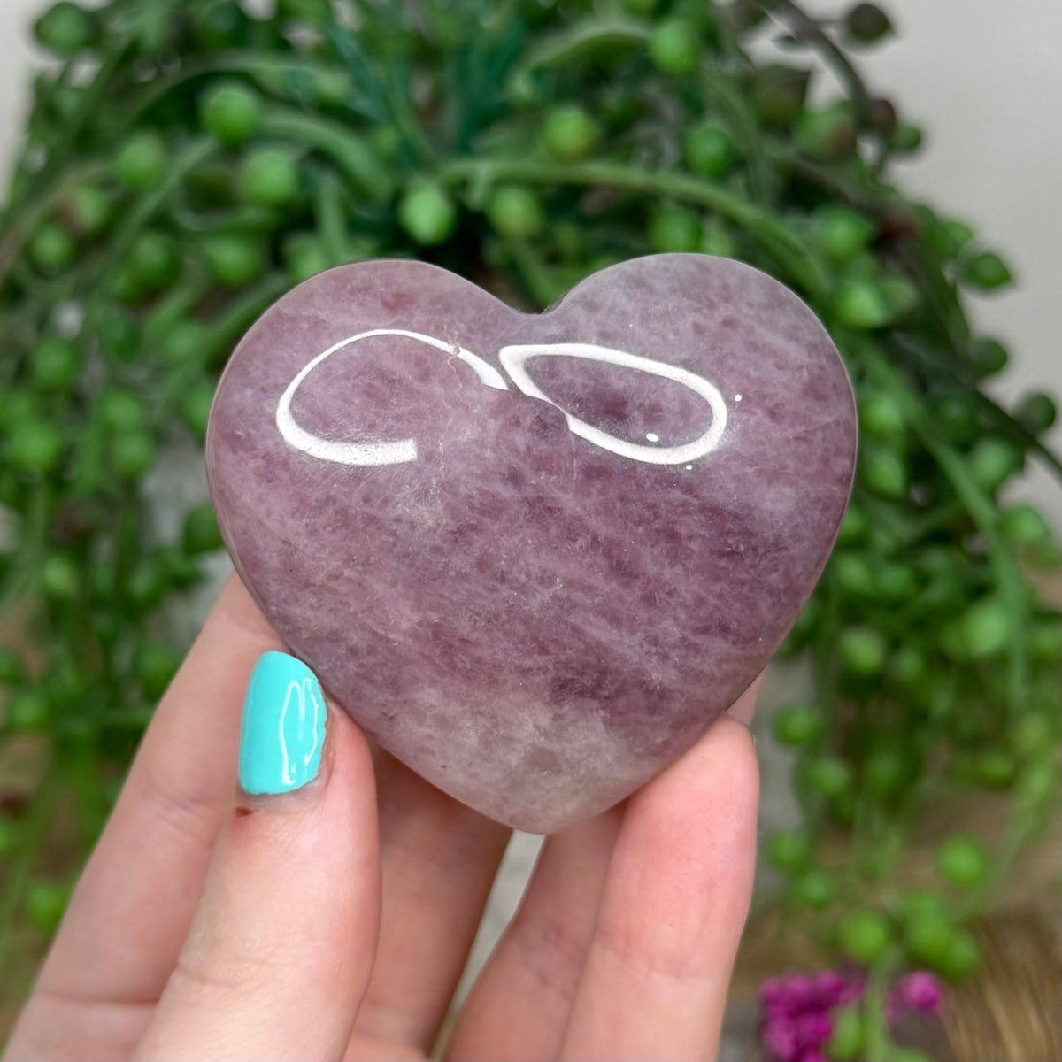 Lavender Rose Quartz Heart (92B)